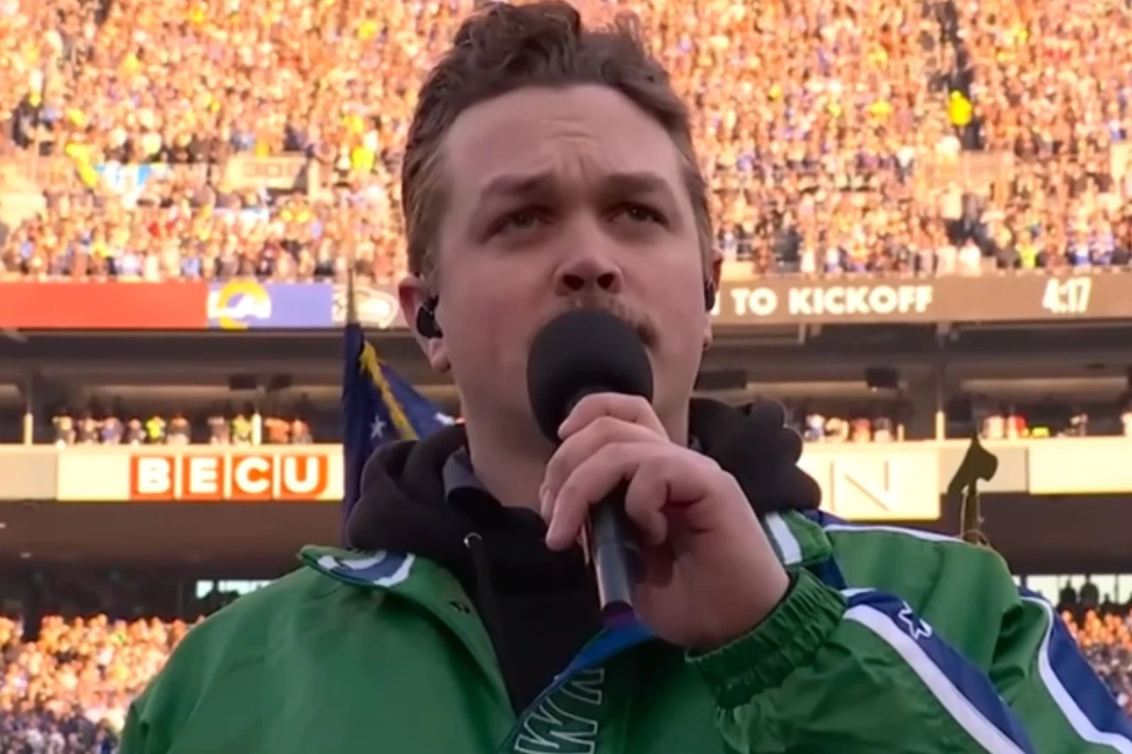 Watch Zach Top Sing the National Anthem Before NFC Championship