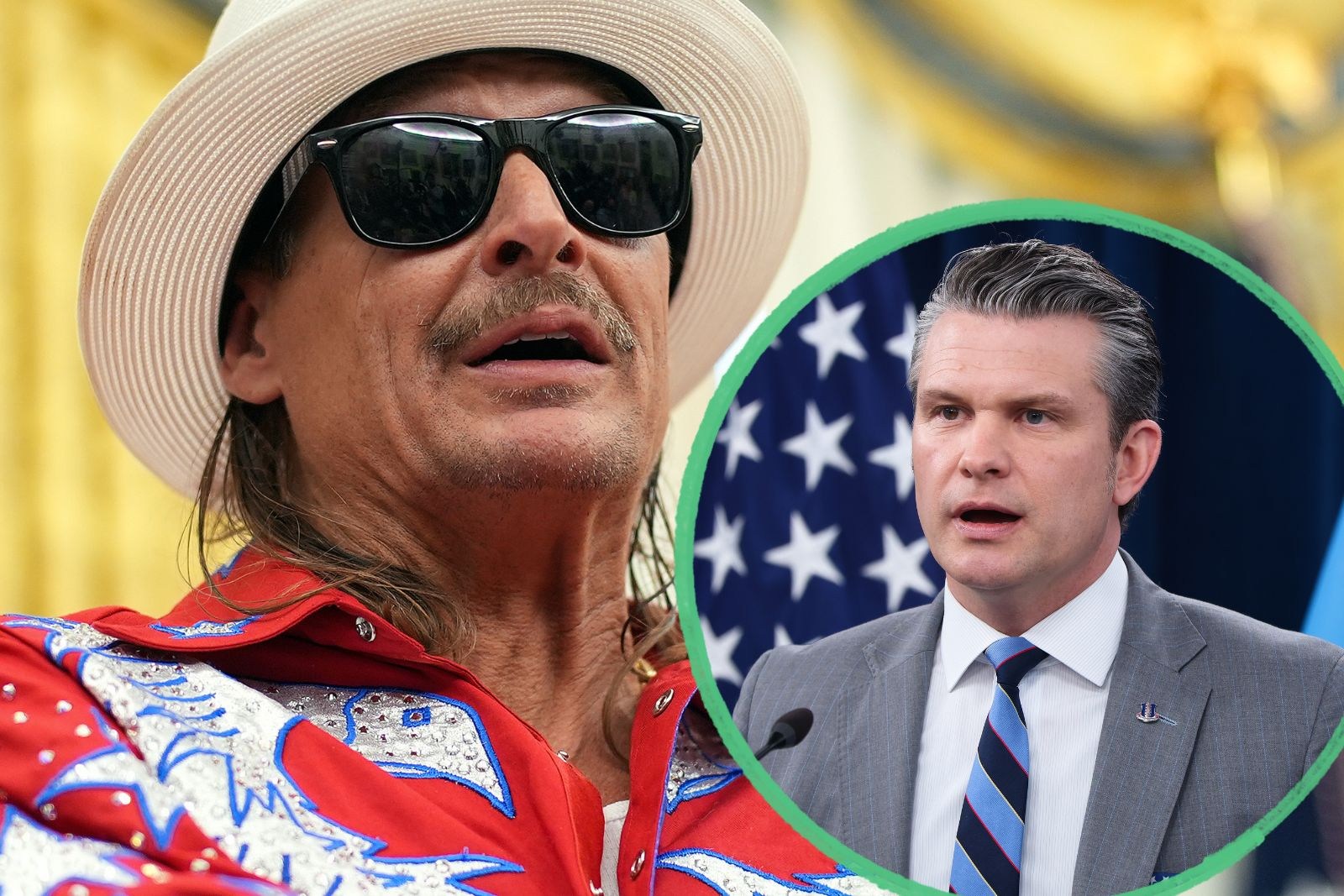 Kid Rock Takes a Military Helicopter Ride With Pete Hegseth