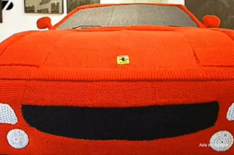 Woman Knits Ferrari Using 12 Miles of Yarn [VIDEO]