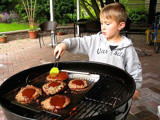 child grilling
