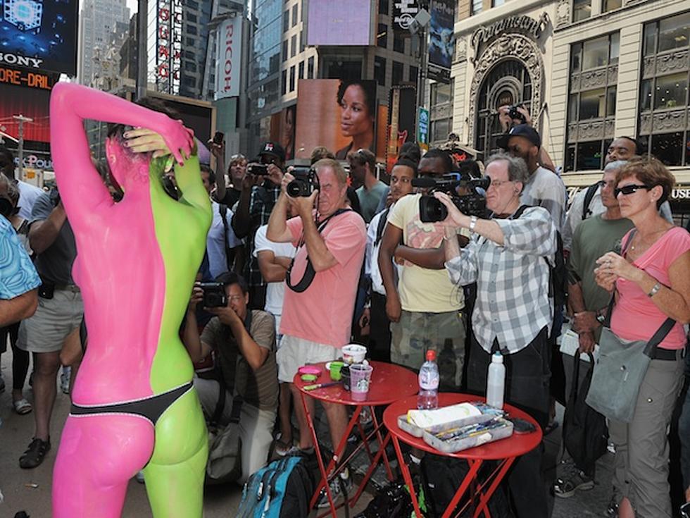 Nude Model Busted In Times Square