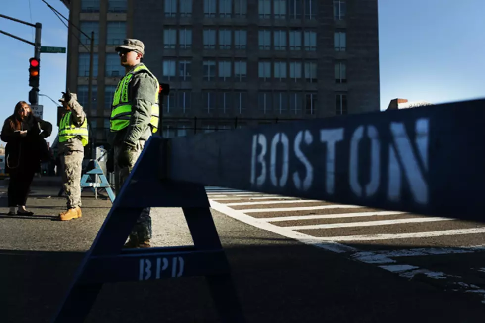 Boston Flag Flies at Half Staff at New York City Hall