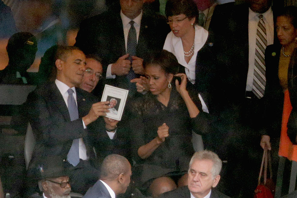 President Obama in Hot Water With First Lady After Taking Funeral Selfie