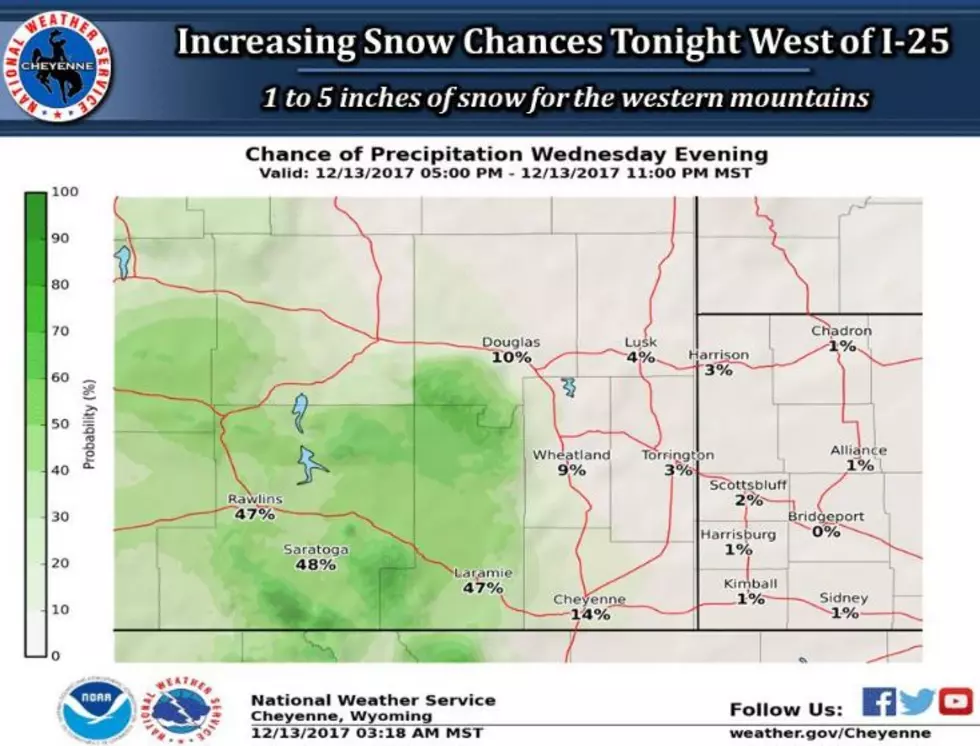 Snow Headed For Laramie Today