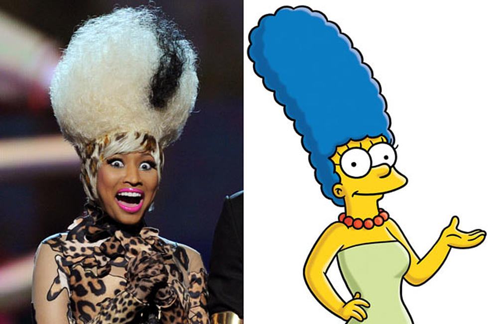 Nicki Minaj Draws Hair-spiration From Marge Simpson