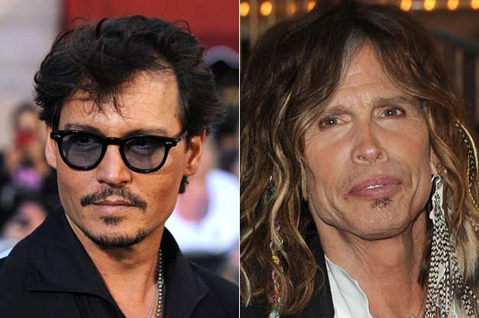 Johnny Depp and Steven Tyler Working on a Song Together