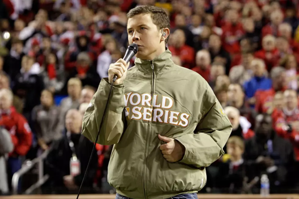 Scotty McCreery Works Through Mic Issue During National Anthem Performance at World Series Game 1