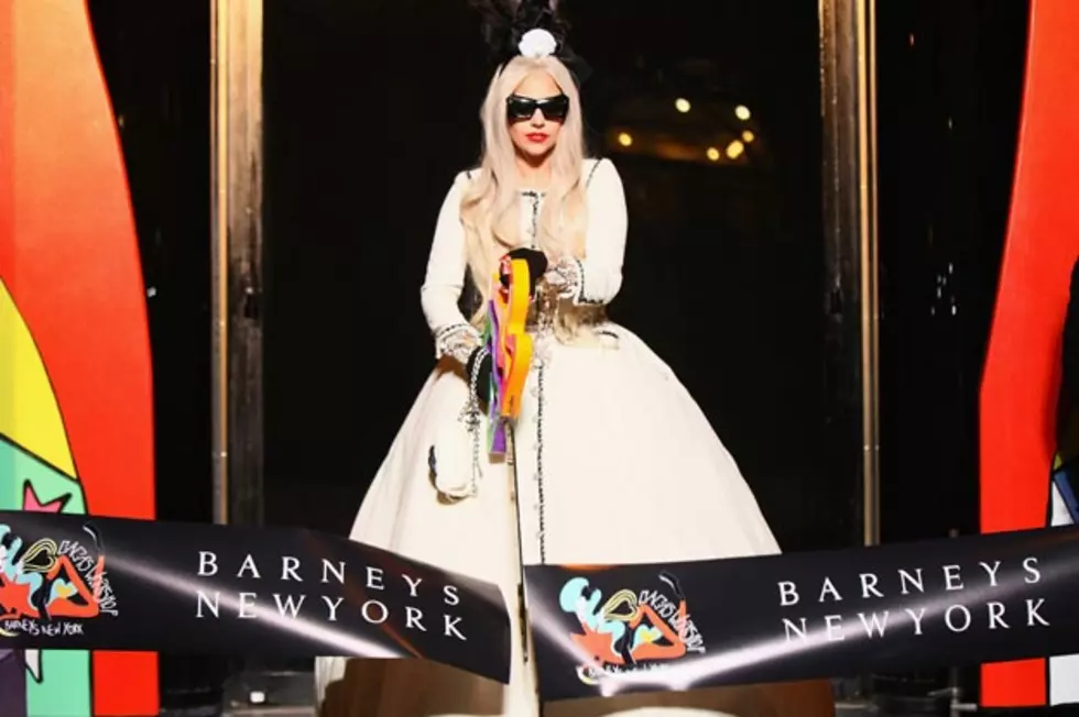 Lady Gaga Cuts Ribbon at Barney&#8217;s Workshop
