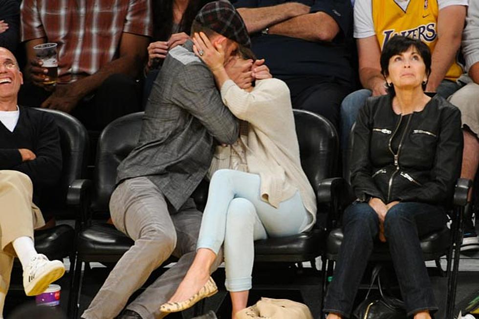 Justin Timberlake + Jessica Biel Share Passionate Kiss at Lakers Game