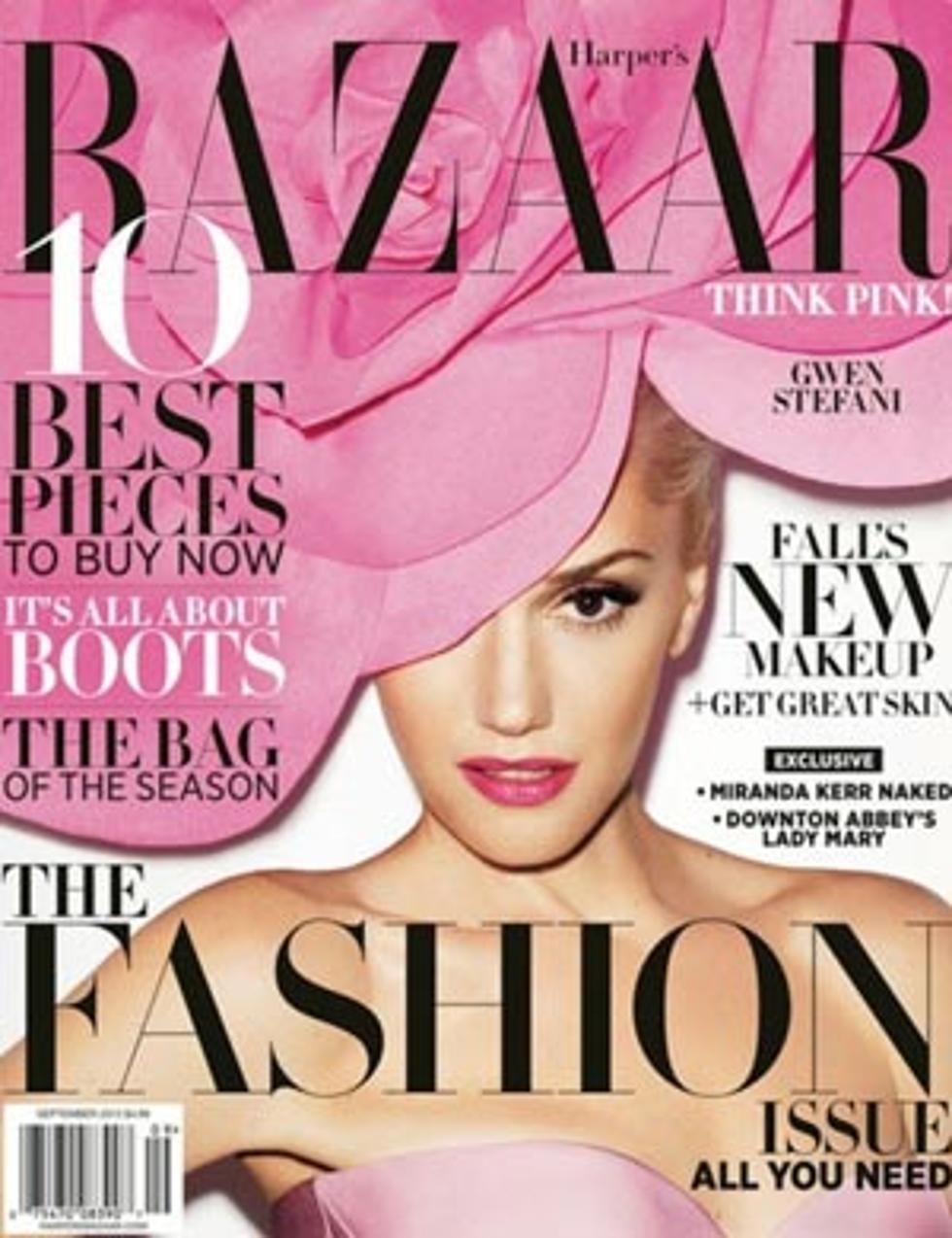 Gwen Stefani Blooms With a Flower on Her Head on Harper&#8217;s Bazaar Cover