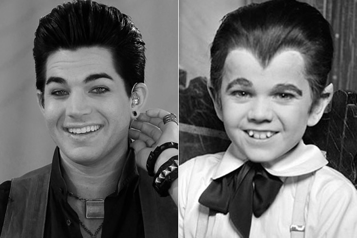 Adam Lambert + Eddie Munster - Celeb Look-Alikes.