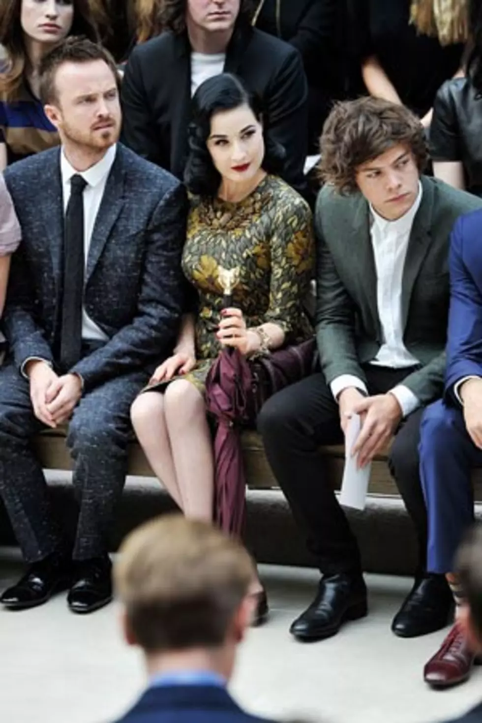 One Direction's Harry Styles Hits Burberry Show at London Fashion Week