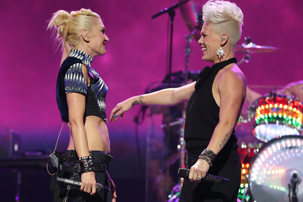 No Doubt Performs ‘Just a Girl’ With Pink at the 2012 iHeartRadio Music