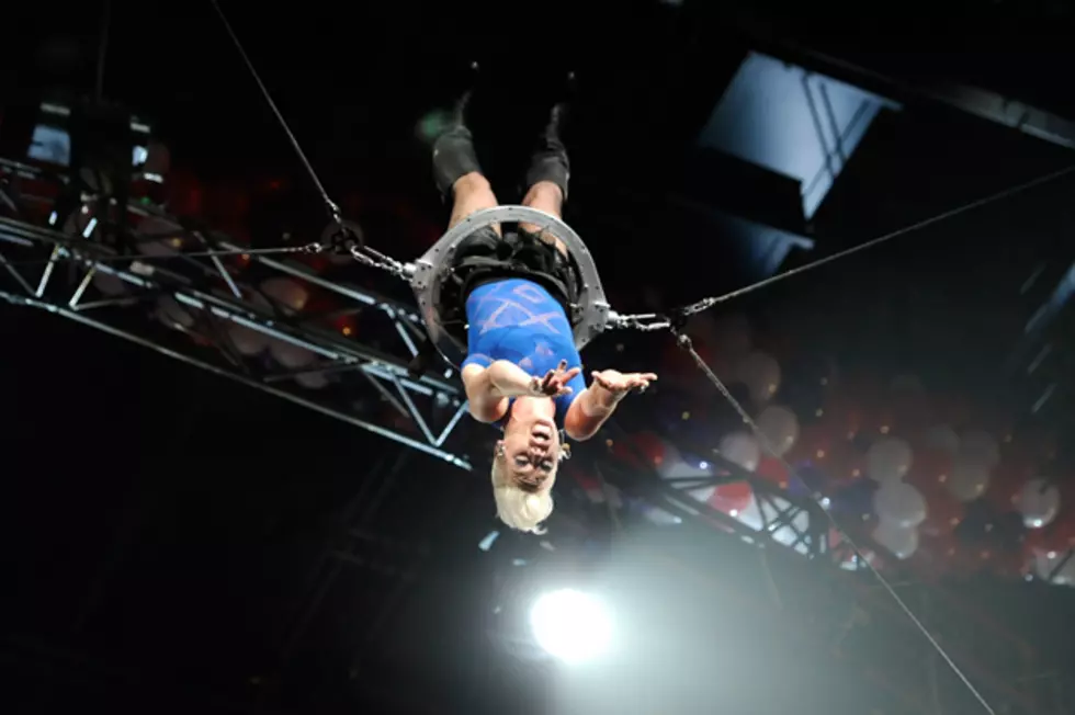 Pink Rocks Out Upside Down at iHeart Radio Music Festival