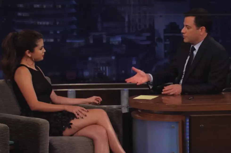 Selena Gomez Looks Sparkly + Gets Silly on &#8216;Jimmy Kimmel Live&#8217;