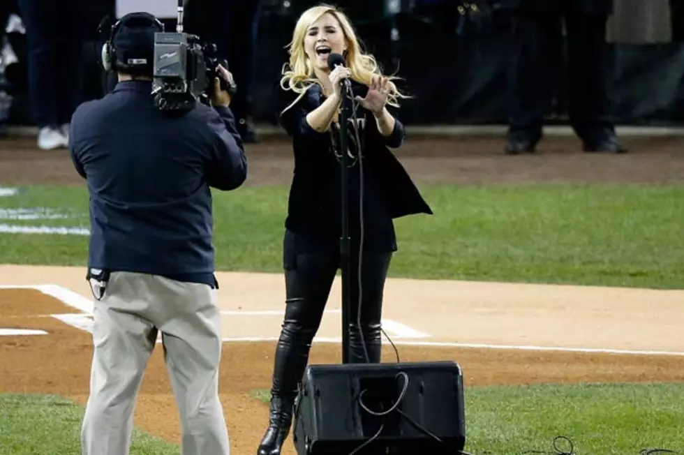 Demi Lovato Sings National Anthem at Game 4 of World Series