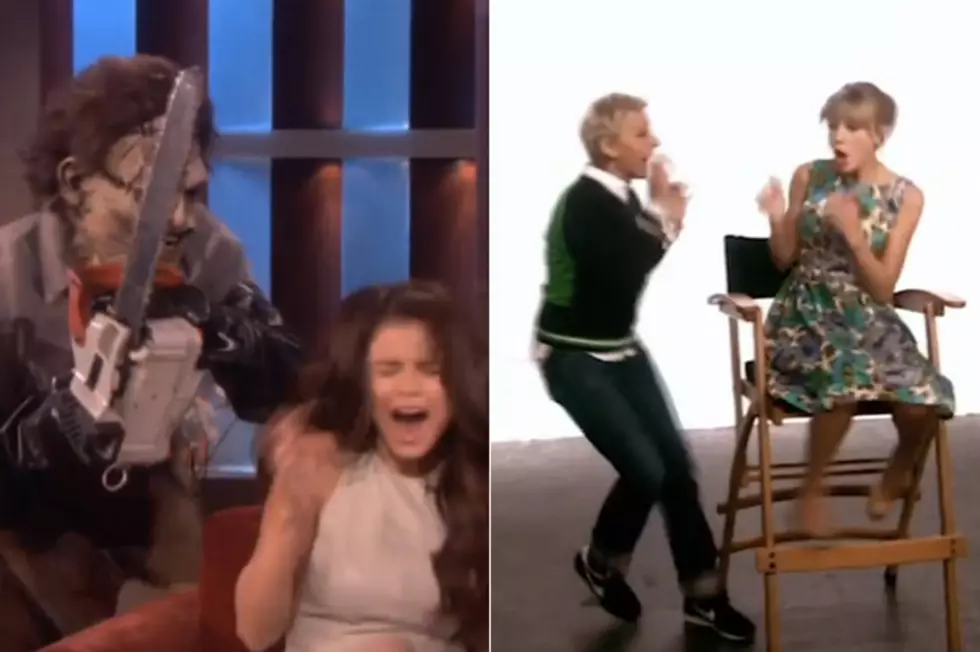 Watch Ellen Degeneres Scare Taylor Swift, Selena Gomez + More