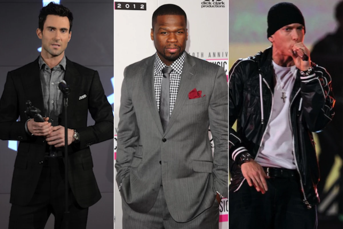 50 Cent, Eminem + Adam Levine On the Run in 'My Life' Video