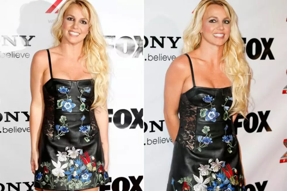 Britney Spears Spills Out of Leather Dress at &#8216;X Factor&#8217; Viewing Party