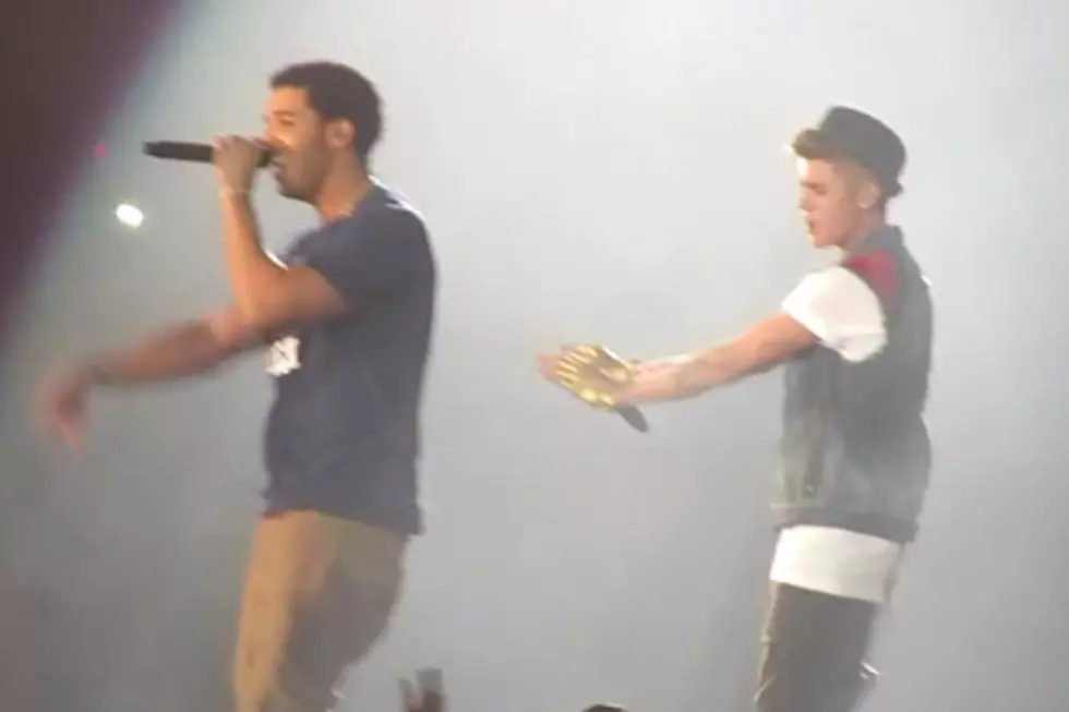 Drake Performs With Bieber
