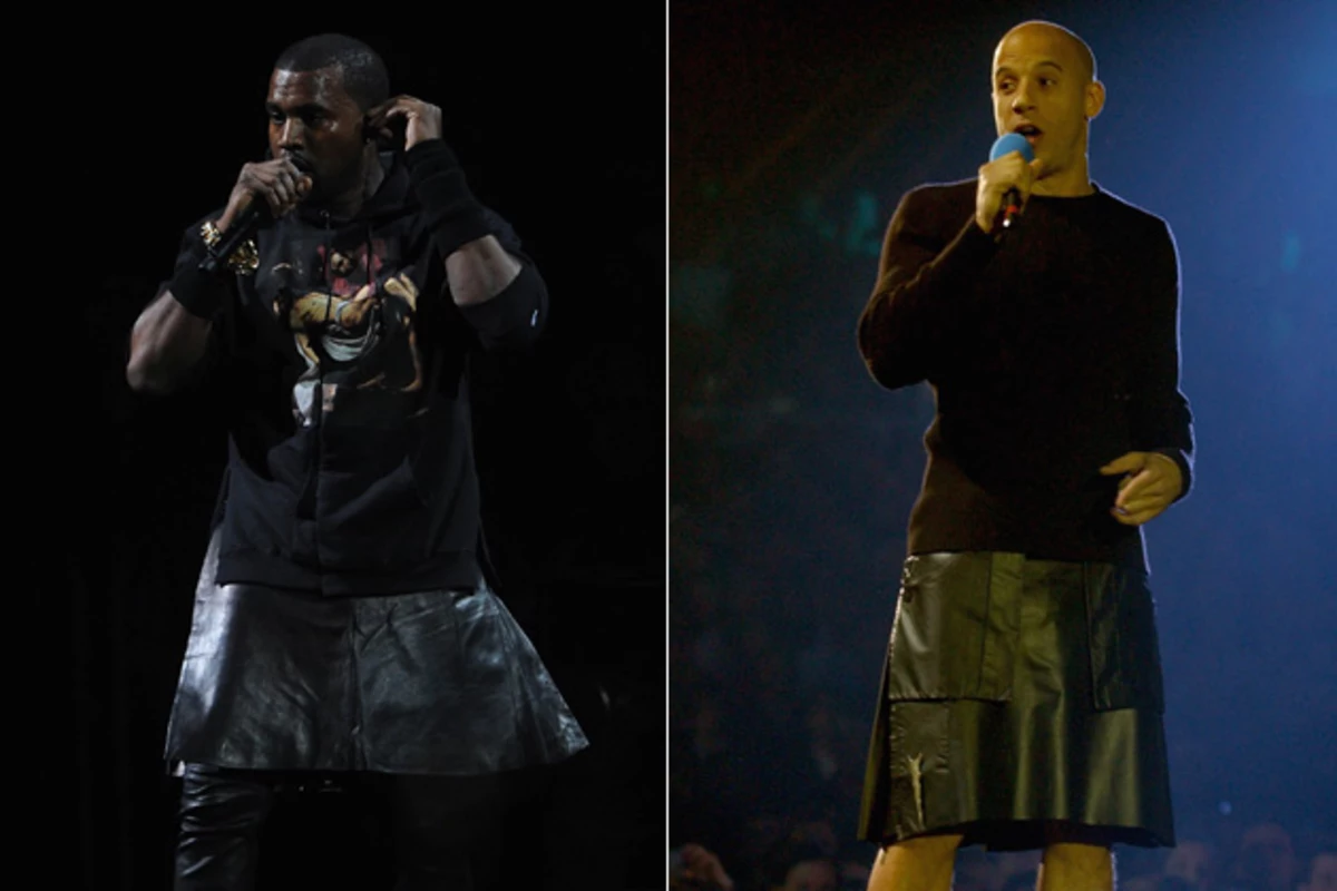 Kanye West vs. Vin Diesel – Who Wore the Leather Kilt Best?