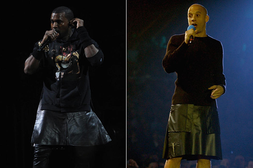 Kanye West vs. Vin Diesel &#8211; Who Wore the Leather Kilt Best?