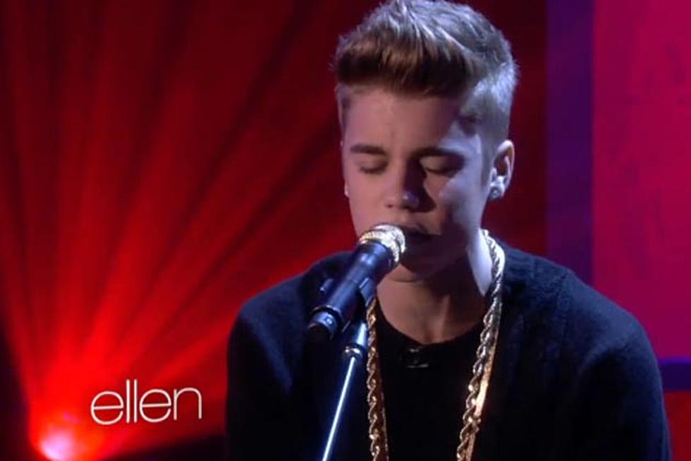 Justin Bieber Performs Acoustic Version of &#8216;Boyfriend&#8217; on &#8216;Ellen&#8217;