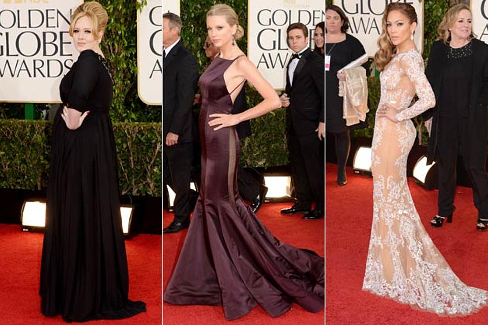 2013 Golden Globes Dresses: See Adele, Taylor Swift, Jennifer Lopez + More