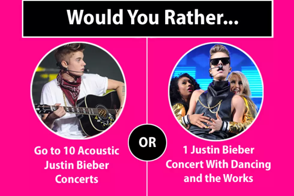 Would You Rather&#8230; Go to 10 Acoustic Justin Bieber Concerts or One Concert With Dancing + the Works