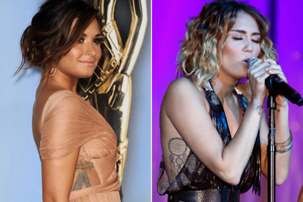 Demi Lovato vs. Miley Cyrus: Whose Feathery Rib Tattoo Is Your Favorite? &#8211; Readers Poll