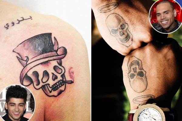 Zayn Malik vs. Chris Brown: Who Has the Best Skull Tattoo 