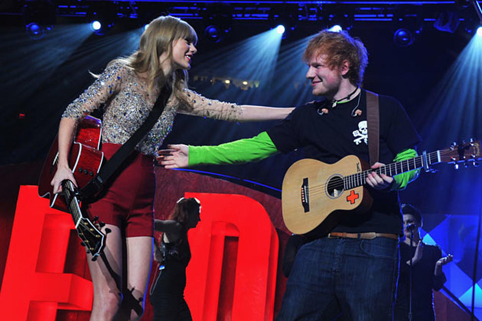 Ed Sheeran Gets ‘Lord of the Rings’ Sword + Almost Stabs Taylor Swift With It