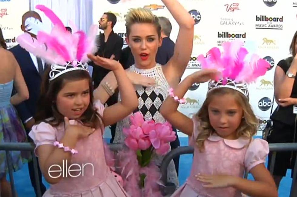 Sophia Grace + Rosie Show Miley Cyrus Their Fake IDs, Dance With Psy at 2013 Billboard Music Awards [Video]