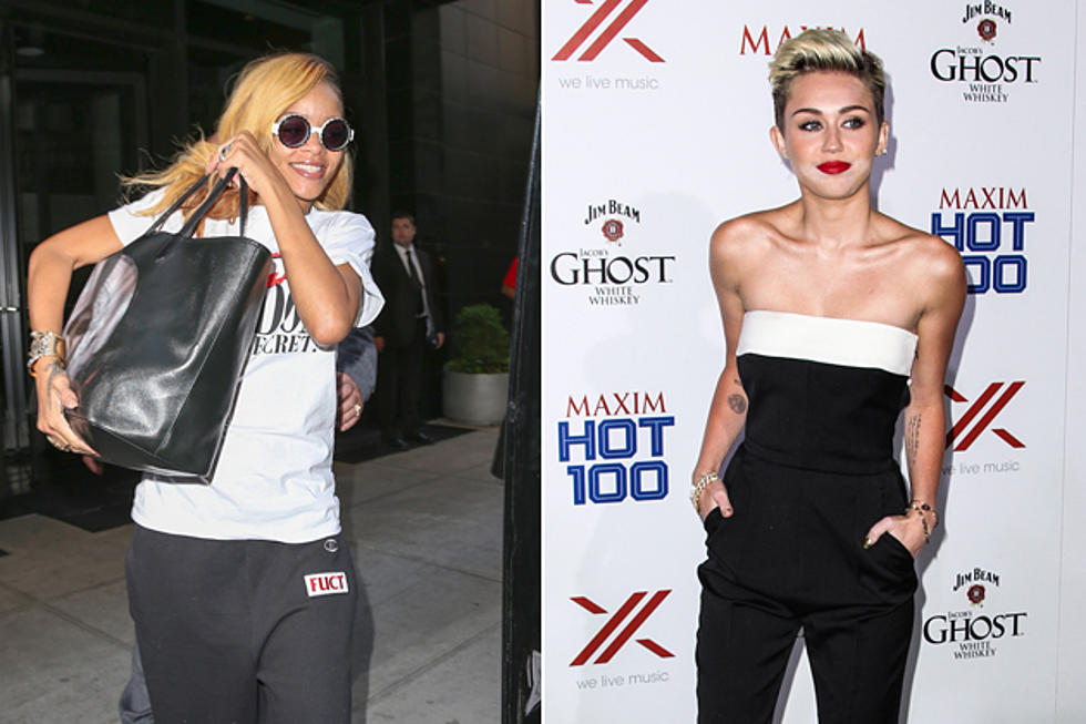 Rihanna Responds to Miley Cyrus’ Makeout Wish [Video]