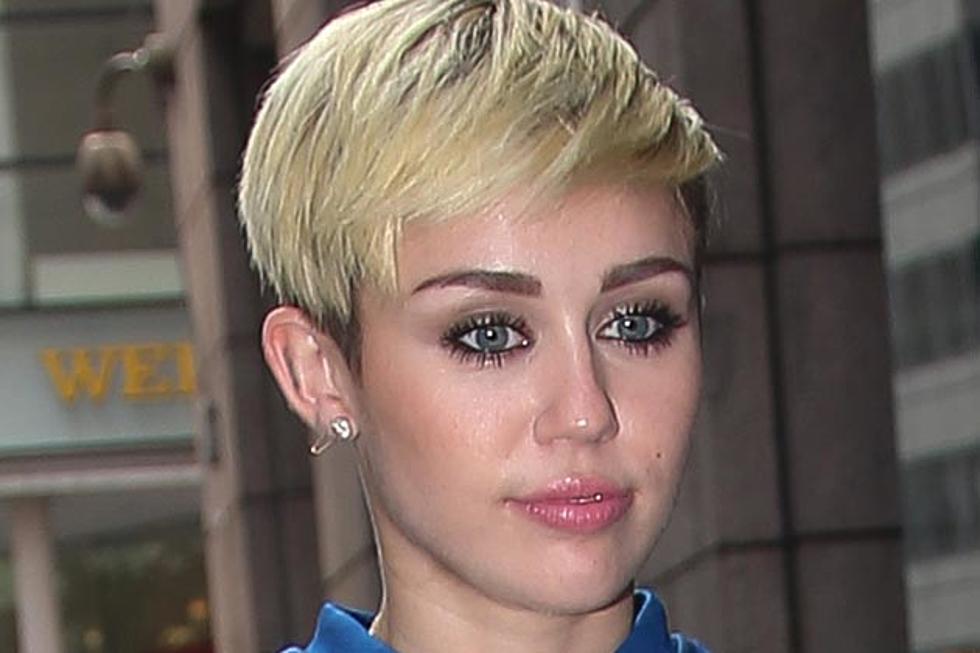 Miley Cyrus Rocks a Donald Trump Comb-Over &#8216;Do in NYC [Photos]