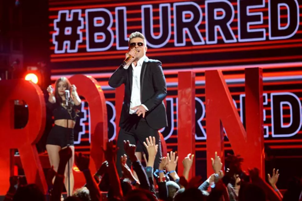 Robin Thicke, Pharrell Williams + T.I. Perform ‘Blurred Lines’ at the 2013 BET Awards [VIDEO]