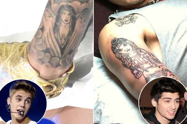 Justin Bieber vs Zayn Malik Whose Tattoo Tribute to Their Girlfriend Do  You Like Best  Readers Poll
