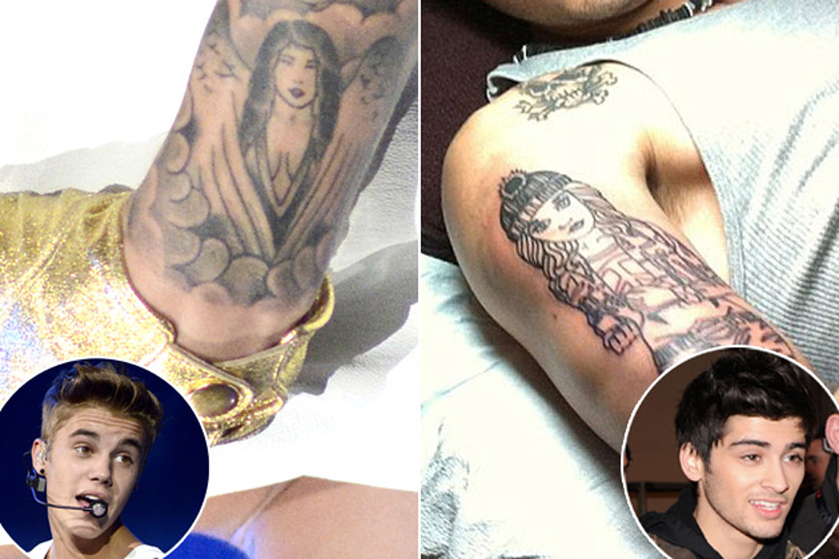 Justin Bieber vs. Zayn Malik: Whose Tattoo Tribute to Their Girlfriend Do  You Like Best? – Readers Poll