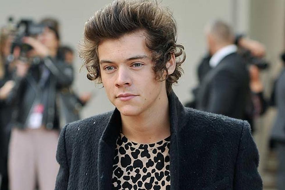Harry Styles Wears Leopard to Burberry Show [PHOTOS]