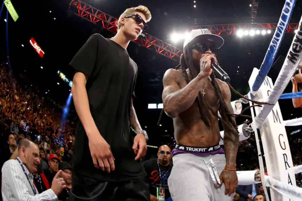 Justin Bieber + Lil Wayne Hang Ringside With Floyd Mayweather [PHOTOS]