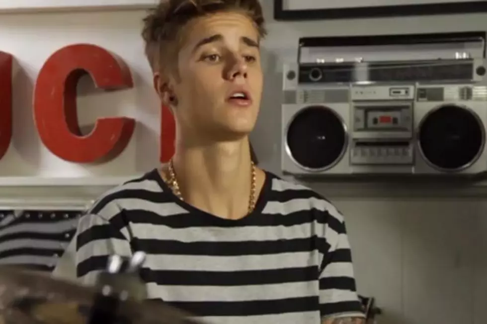 Justin Bieber Plays Glittery Drums in New NEO Video