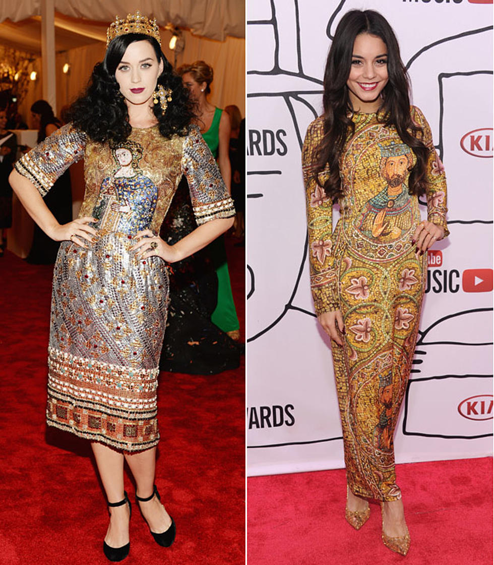 Katy Perry vs. Vanessa Hudgens: Whose Mosaic Dress Do You Like Better? &#8211; Readers Poll