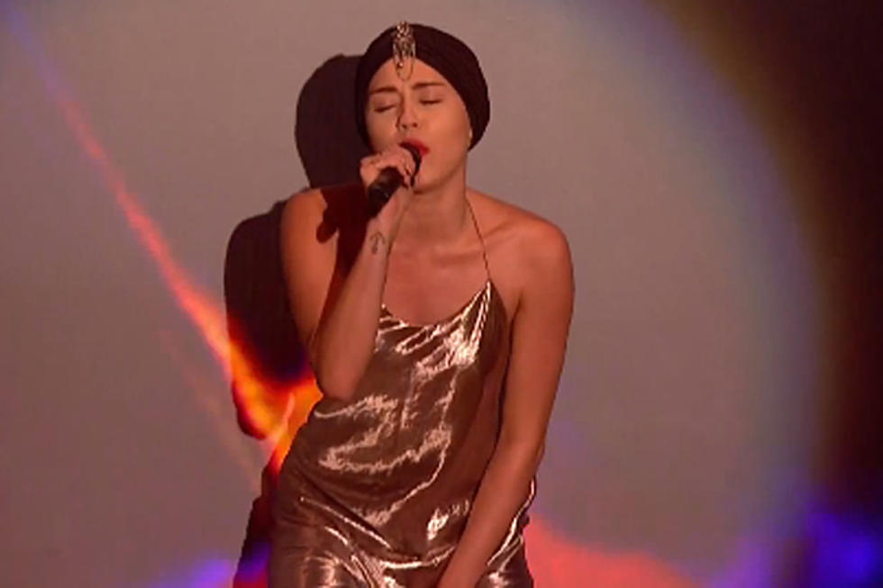 Miley Cyrus Delivers Subdued ‘Wrecking Ball’ Performance on ‘X Factor U.K.’ [VIDEO]
