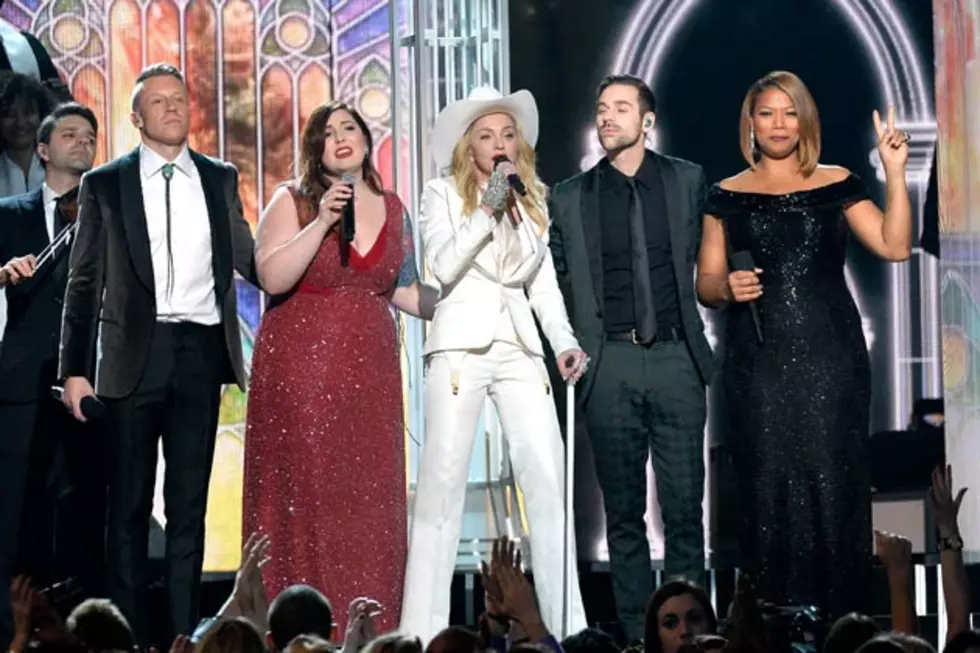 Macklemore, Ryan Lewis, Madonna + Queen Latifah Celebrate ‘Same Love’ at 2014 Grammys With Weddings [VIDEO]