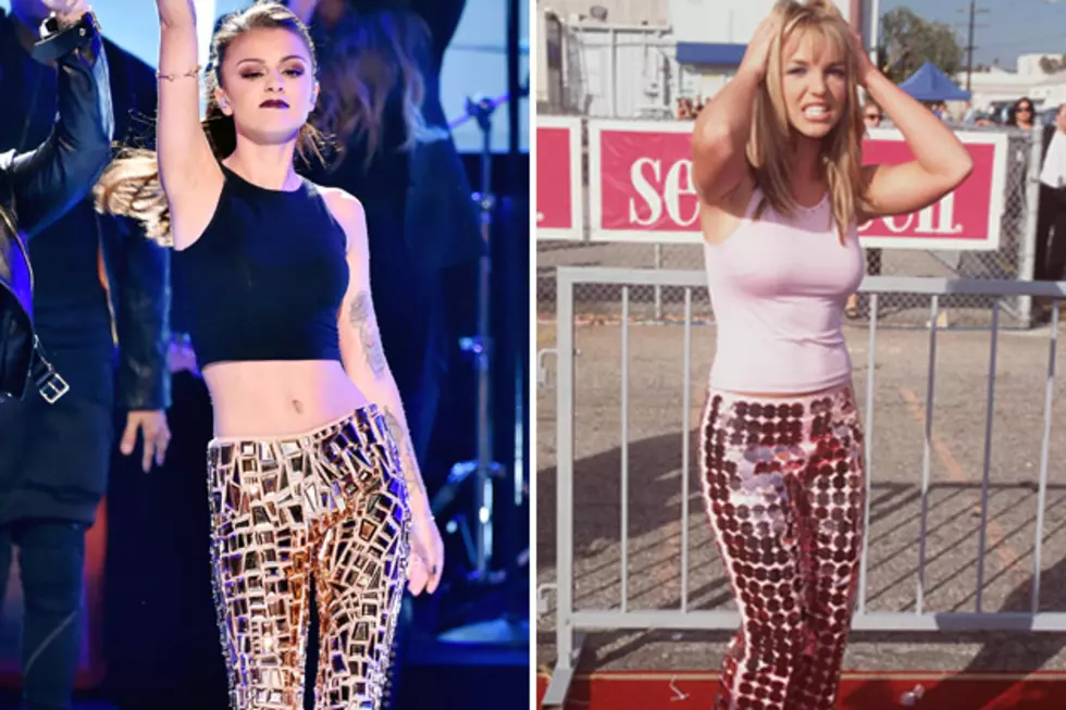 Cher Lloyd vs. Britney Spears: Who Wore the Crop Top + Sparkly Pants Combo Best? &#8211; Readers Poll