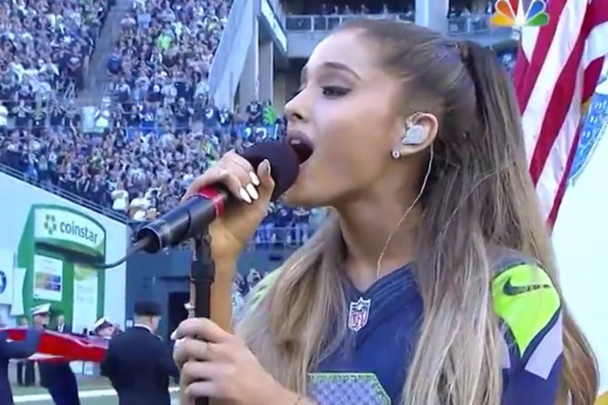 Ariana Grande Sings the National Anthem at Seattle Seahawks Game [VIDEO]
