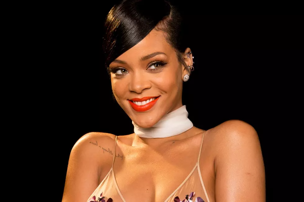 Rihanna Wears Barely There Bedazzled Top at the 2014 amfAR LA Inspiration Gala [PHOTOS]