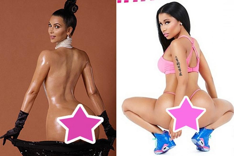 Kim Kardashian vs. Nicki Minaj: Whose Booty-Baring Photo Do You Like Better? &#8211; Readers Poll