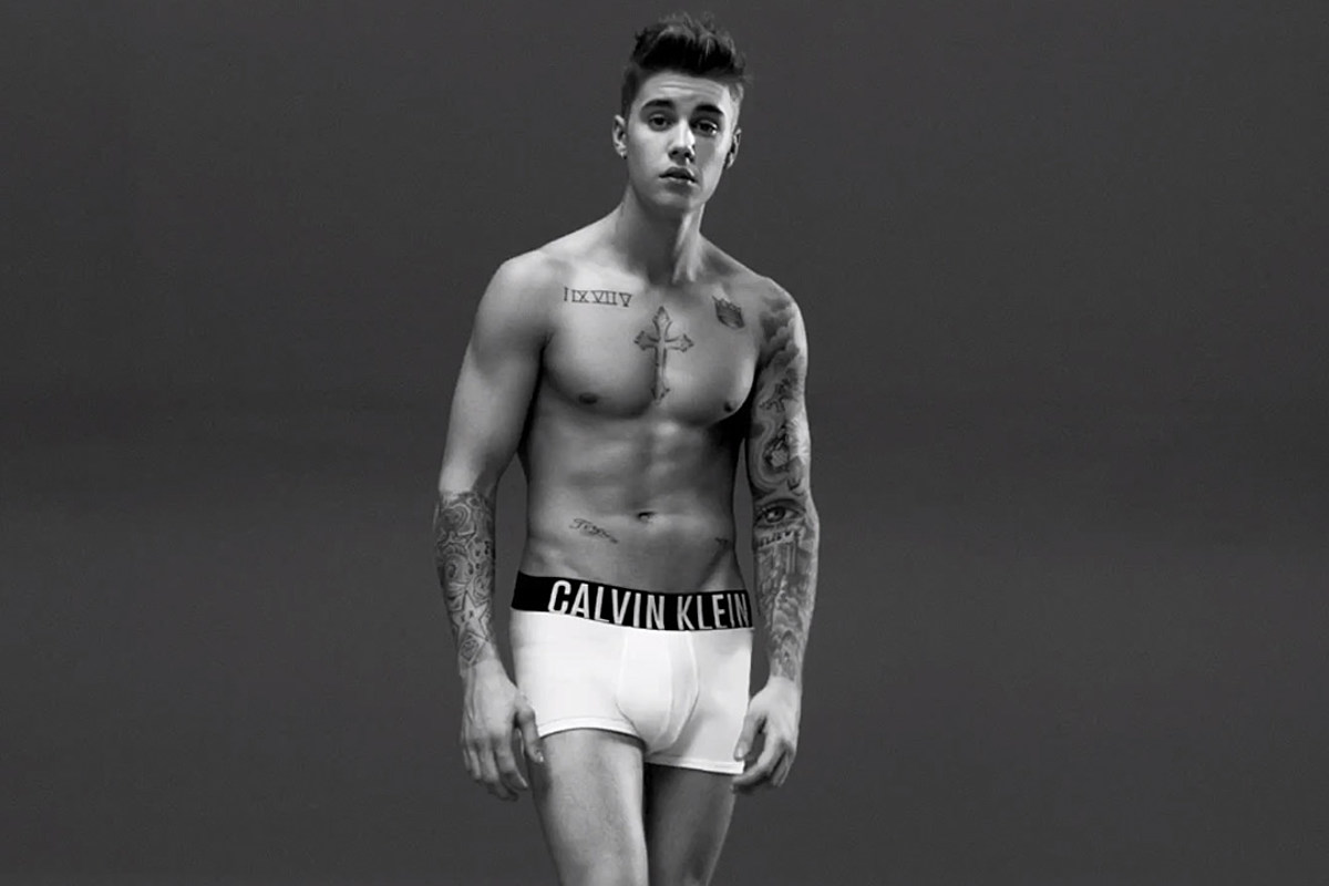 Hailey, Justin Bieber Strip Down to Their Underwear for Calvin Klein
