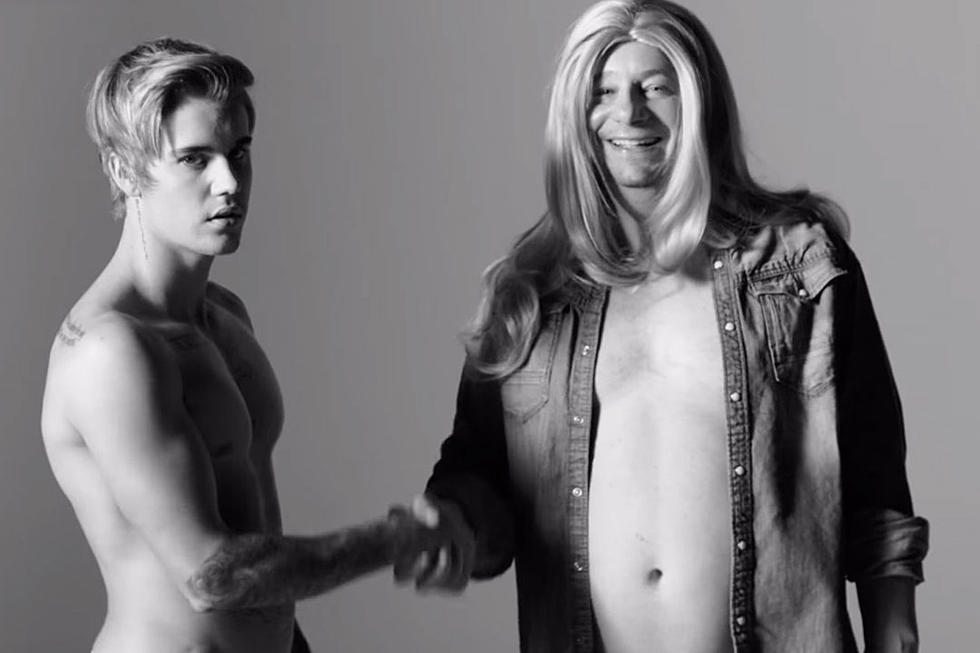 Justin Bieber Spoofs Calvin Klein AD in NSFW Roast Video